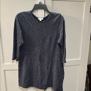 Striped Navy Blue Women's Top